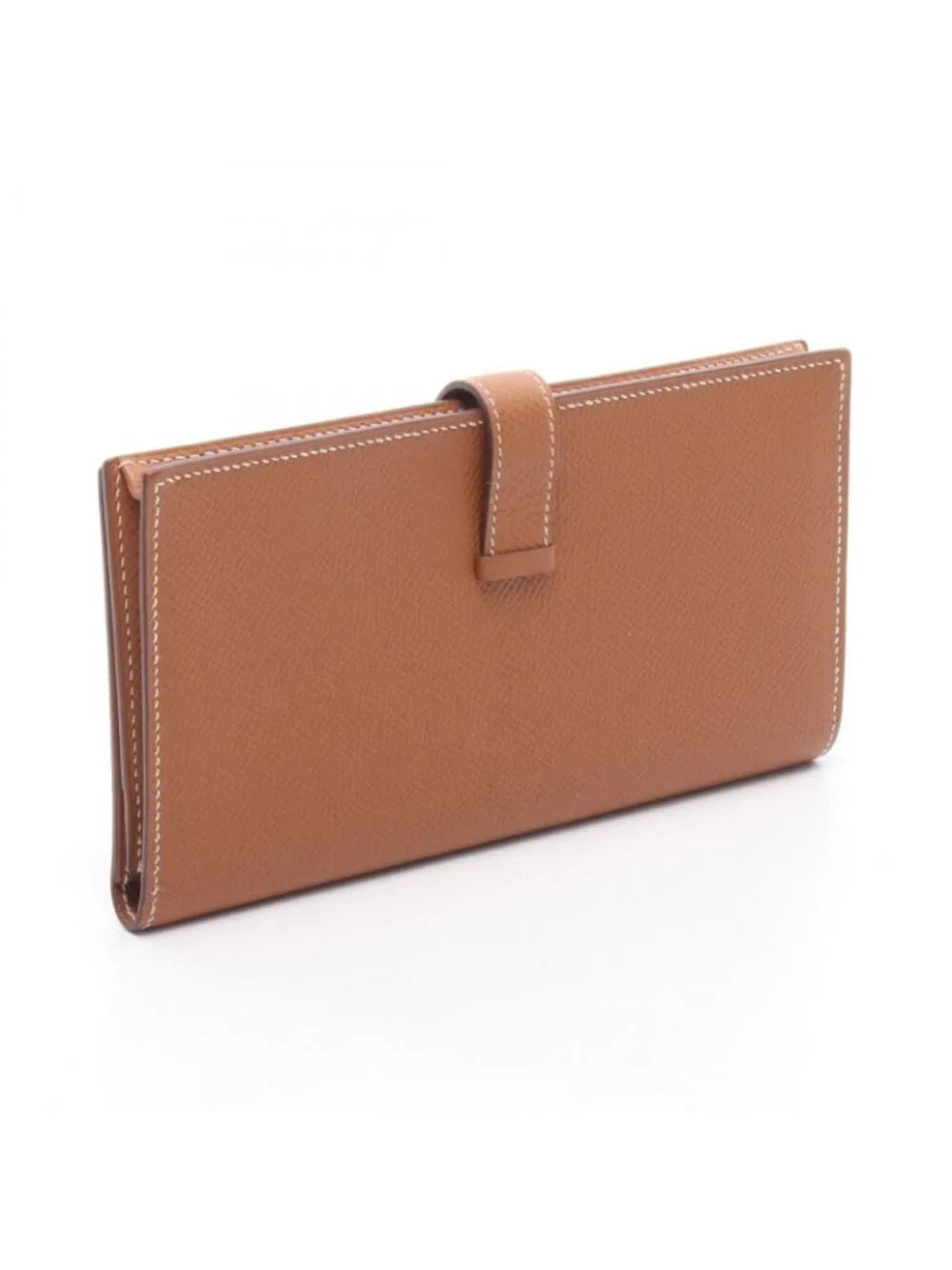 Hermes Bifold Wallet Bearn Souffle Gold Leather Calf